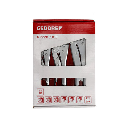 GEDORE rouge R27202003 - Jeu de 3 mors de préhension 7" 10" 12", 35-60mm (3301180)