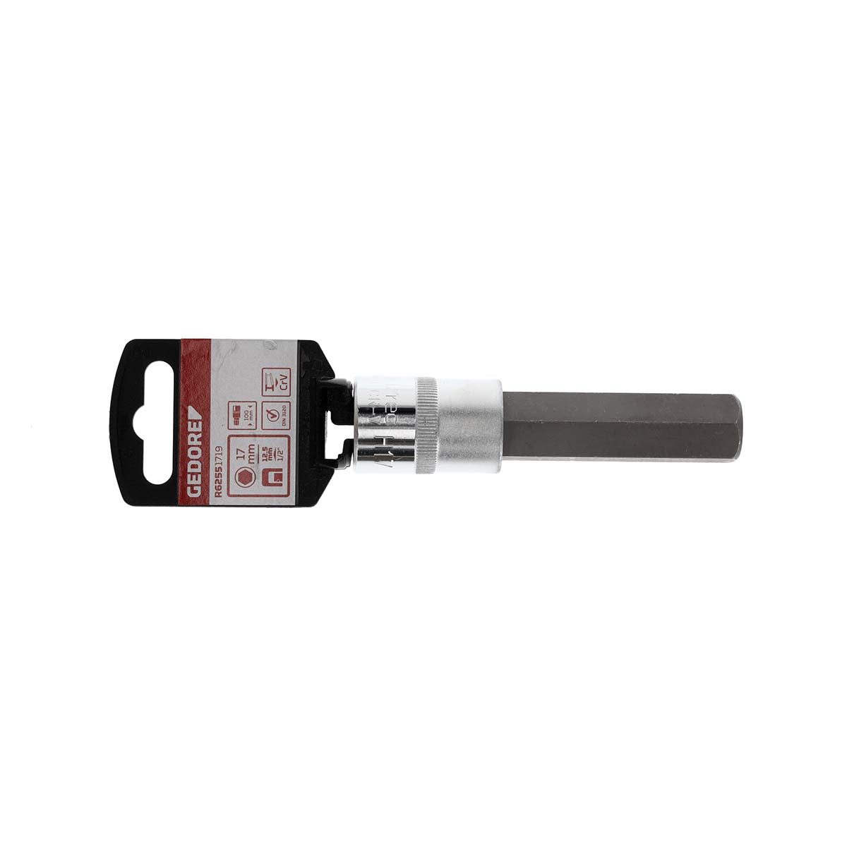 GEDORE red R62551719 - Screwdriver socket 1/2" 17 mm L=100 mm (3300384)
