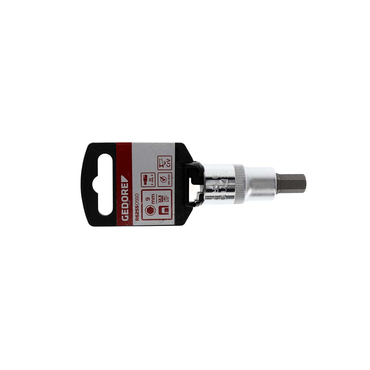 GEDORE red R62550910 - Screwdriver socket 1/2" 9 mm L=55 mm (3300363)