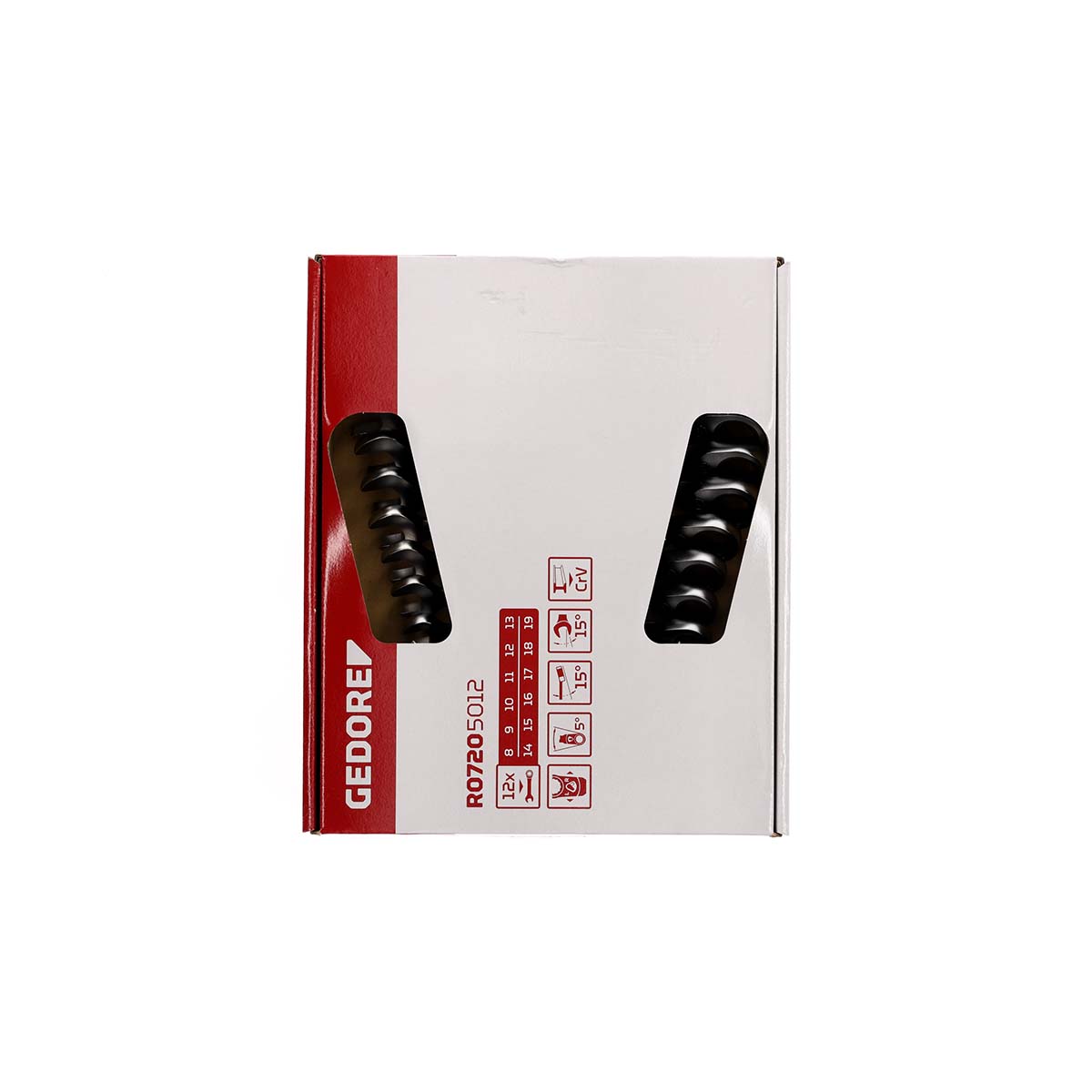 GEDORE red R07205012 - Juego de 12 llaves de carraca combinadas de carraca 8-19 mm (3300873)