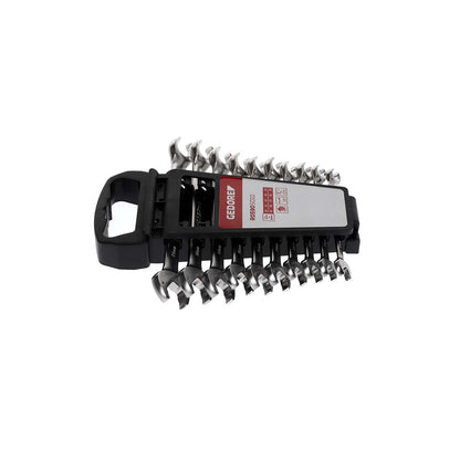 GEDORE red R05905010 - Juego de 10 llaves combinadas de carraca abiertas, 10-19 mm (3301003)