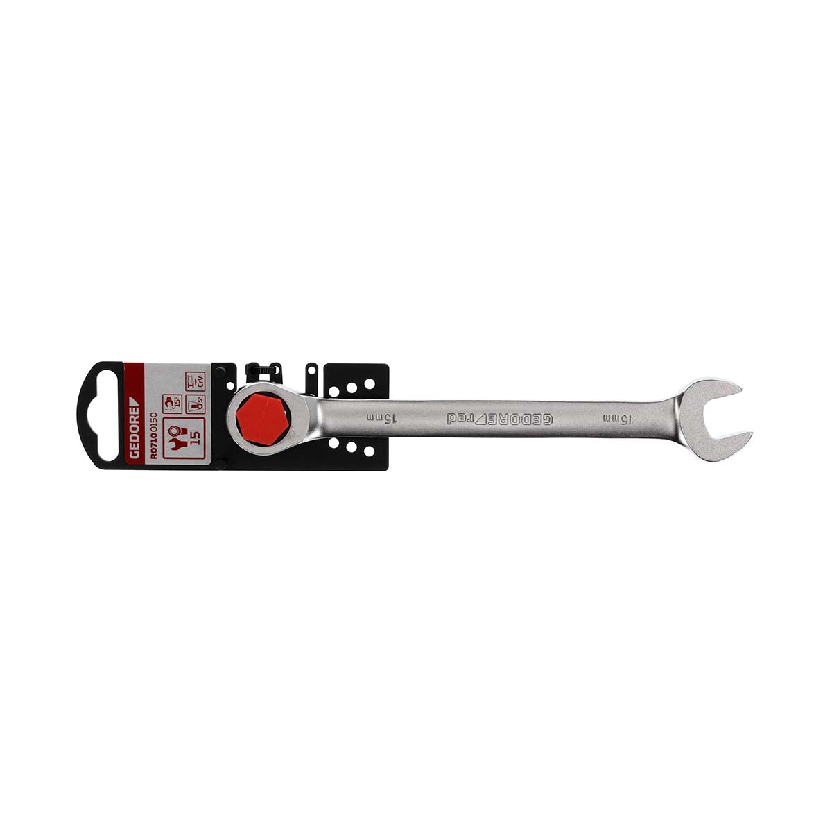 GEDORE red R07100150 - Ratchet combination wrench 15 mm L=199 mm (3300835)