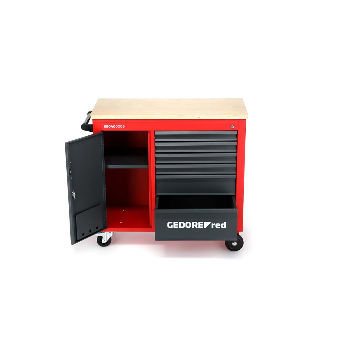GEDORE rouge R20400006 - Etabli mobile MÉCANICIEN, avec 6 tiroirs 988x431x935 mm (3301818)