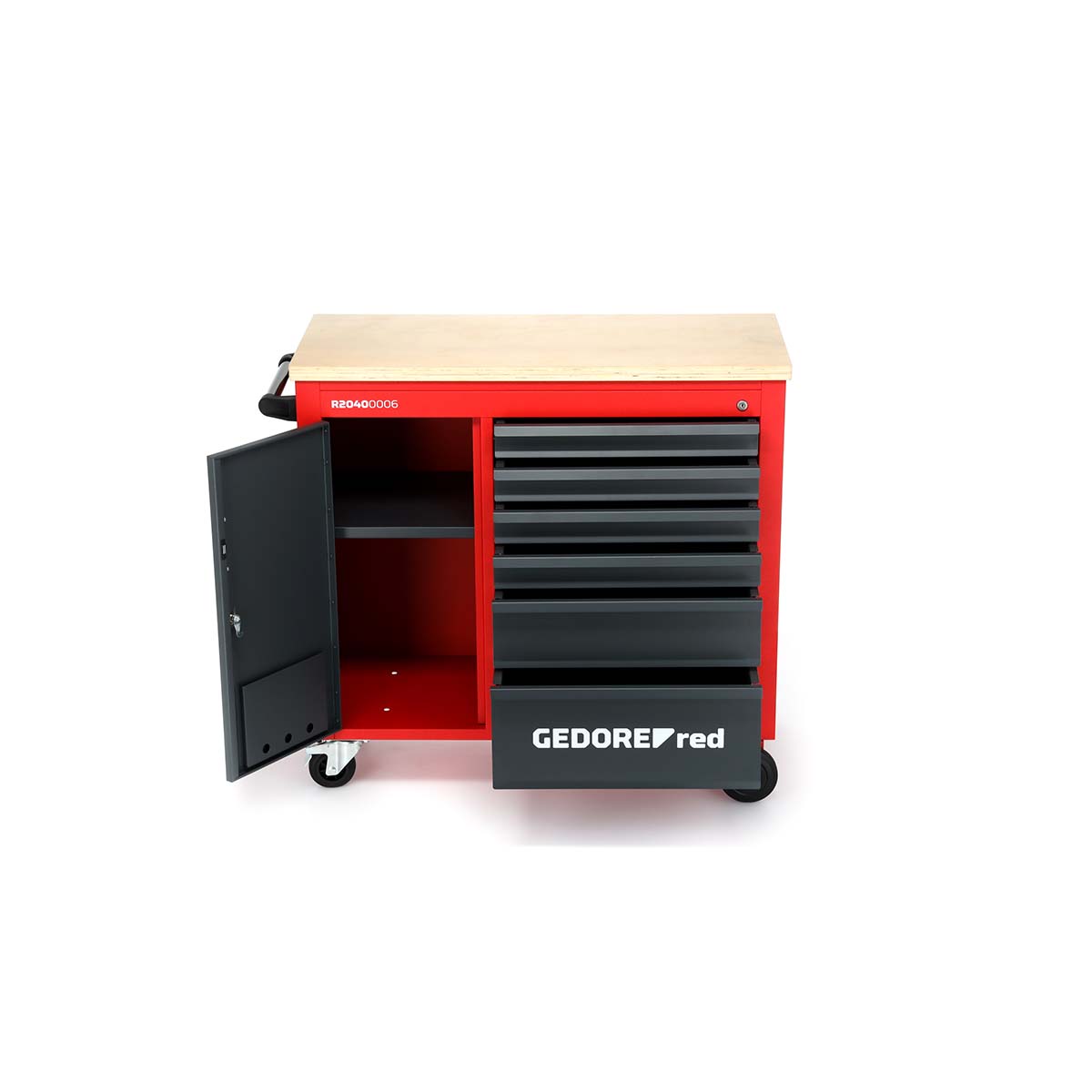 GEDORE rouge R20400006 - Etabli mobile MÉCANICIEN, avec 6 tiroirs 988x431x935 mm (3301818)