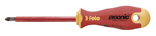 Felo 41710290 - Felo Ergonic VDE insulated screwdriver (+/-) Z1x80 mm.