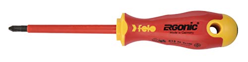 Felo 41520390 - Felo Ergonic PZ1x80 mm VDE insulated screwdriver.