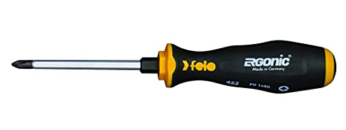 Felo 45210240 - Felo Ergonic Series 450 PH1x80 mm through rod screwdriver.