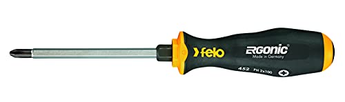 Felo 45220340 - Felo Ergonic Series 450 PH2x100 mm through rod screwdriver.