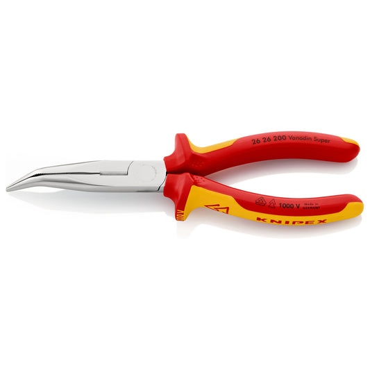 Knipex 26 26 200 - VDE insulated 40º angle stork mouth assembly pliers 200 mm with two-component handles