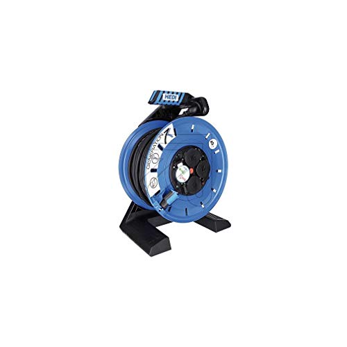 Hedi K740NTF - All-plastic cable reel Generation 7 Ø290mm, 40m H07RN-F3G1,5mm², sockets: 4 x protective contact sockets, IP54, thermal protection, DiagS