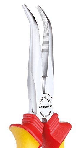 Gedore VDE 8132 AB-200 H - VDE semi-round nose pliers with cover insulation 200 mm