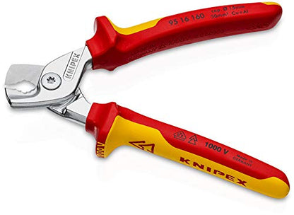 Knipex 95 16 160 - Knipex StepCut® VDE insulated cable cutter 160 mm. with two-component handles