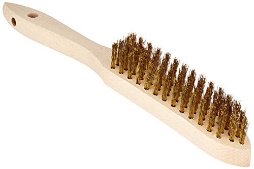 LessMann 107641 - Hand brush with wooden handle LessMann 4H crimped brass wire MES 0.35
