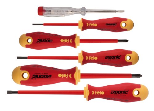 Felo 41396398 - Felo Ergonic VDE insulated screwdriver set (Flat, PH and pole finder / 6 pcs.)