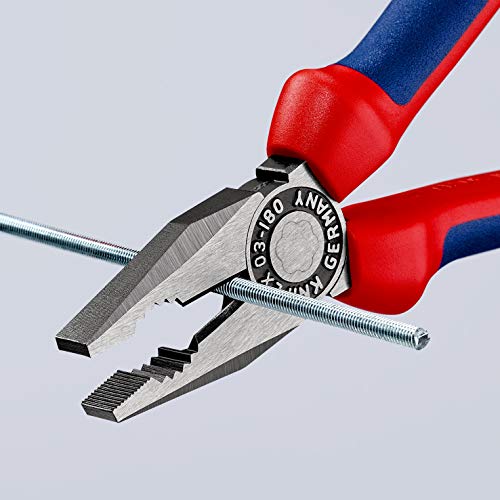 Knipex 03 02 180 SB - Knipex universal pliers 180 mm. with two-component handles (in self-service packaging)
