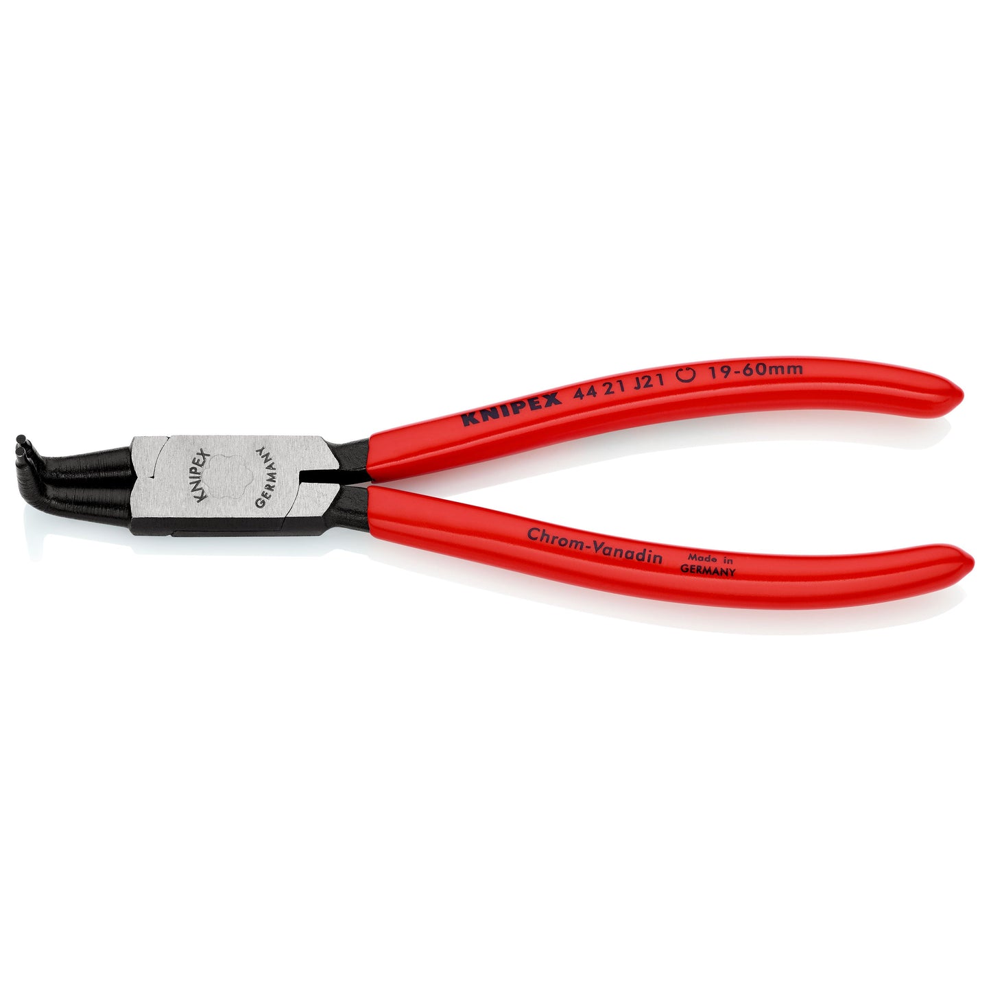 Knipex 44 21 J21 - Alicate con boca a 90º para arandelas interiores , para arandelas de 19 a 60 mm