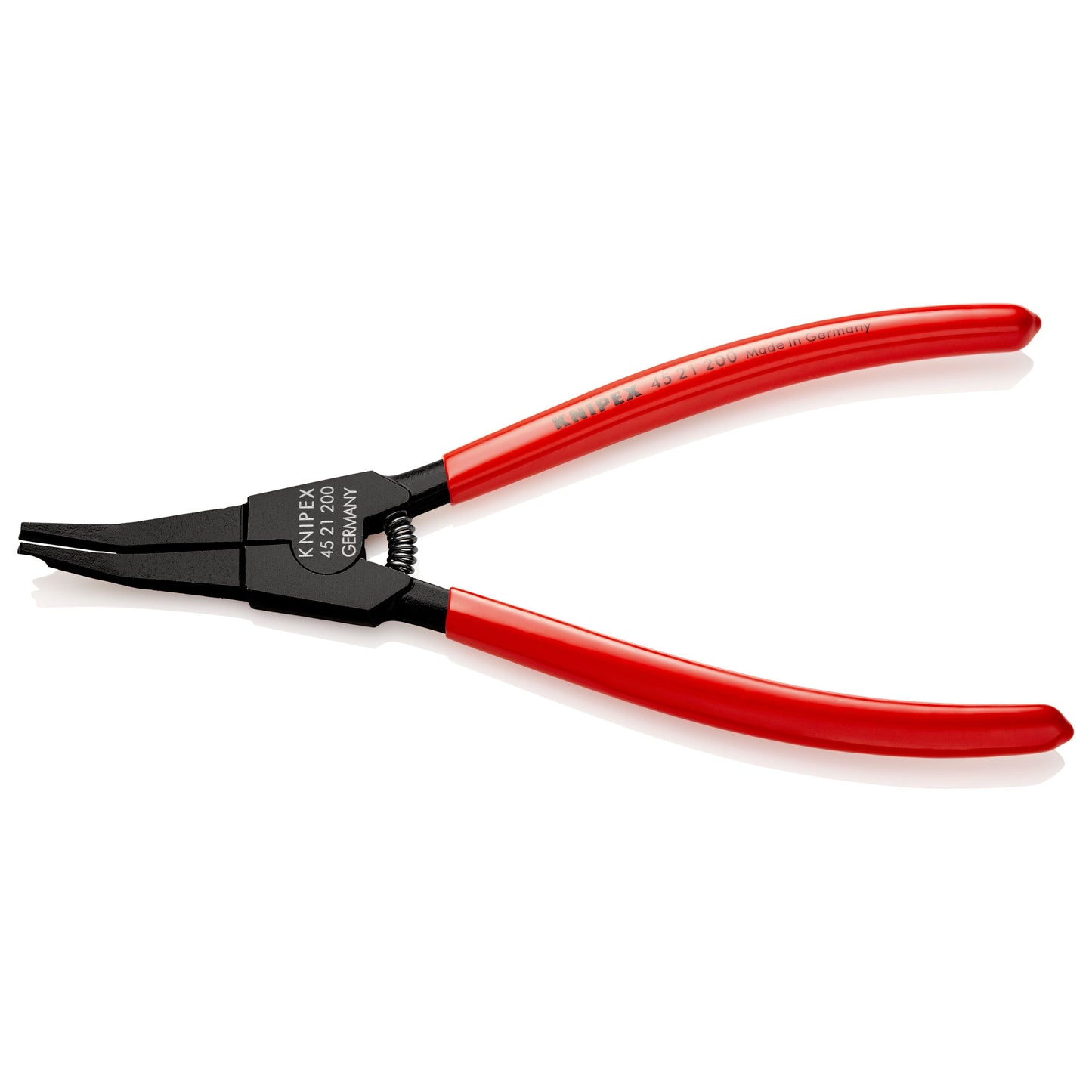 Knipex 45 21 200 - Alicate con boca a 30º para arandelas de resorte 200 mm con mangos PVC