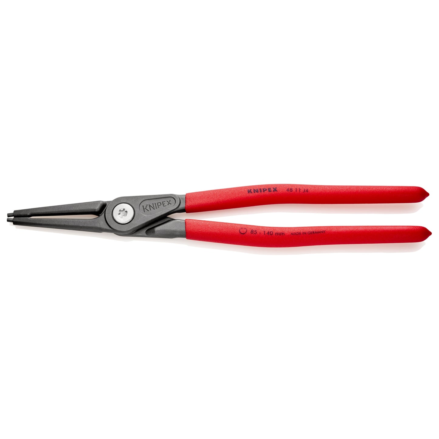 Knipex 48 11 J4 - Straight precision pliers for internal washers, for washers from 85 to 140 mm