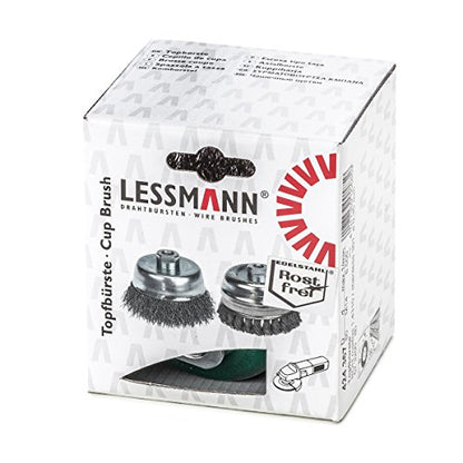 LessMann 423167 - Brosse coupe LessMann 75 mm./M14x2,0 mm. Fil d'acier ondulé STA 0,35
