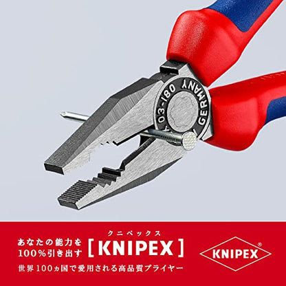 Knipex 03 02 180 SB - Pince universelle Knipex 180 mm. avec poignées bi-composants (dans un emballage libre-service)