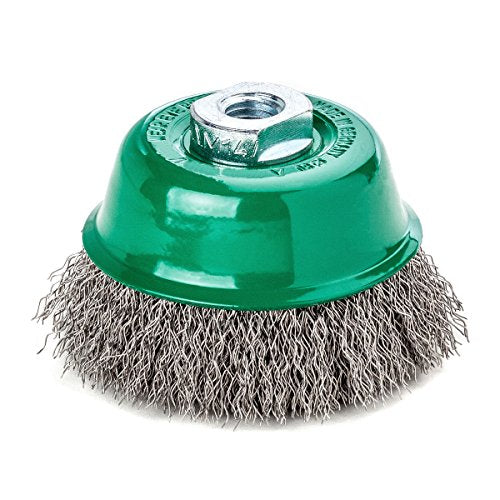 LessMann 426367 - LessMann cup brush 100 mm./M14x2.0 mm. ROH 0.30 crimped stainless steel wire