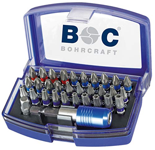 Bohrcraft 69001430031 - Bohrcraft Jg. puntas amarre 1/4" PB 32 // PZ1-3+PH1-3+Tx10-40 / 32-uds.
