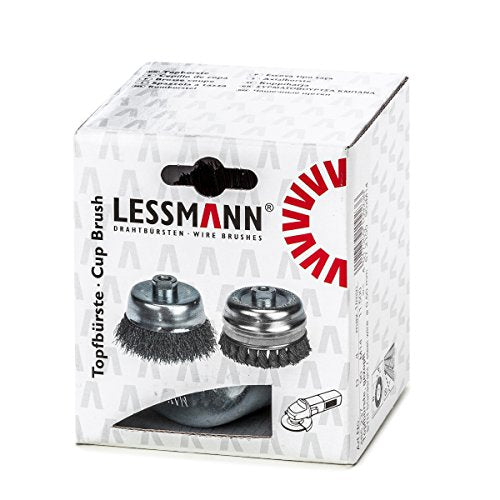 LessMann 486217 - Cepillo taza LessMann 100 mm./M14x2,0 mm. alambre de acero trenzado STH 0,50