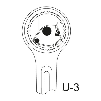GEDORE 2093 U-3 - Carraca de 1/4", U-3 (6170590)