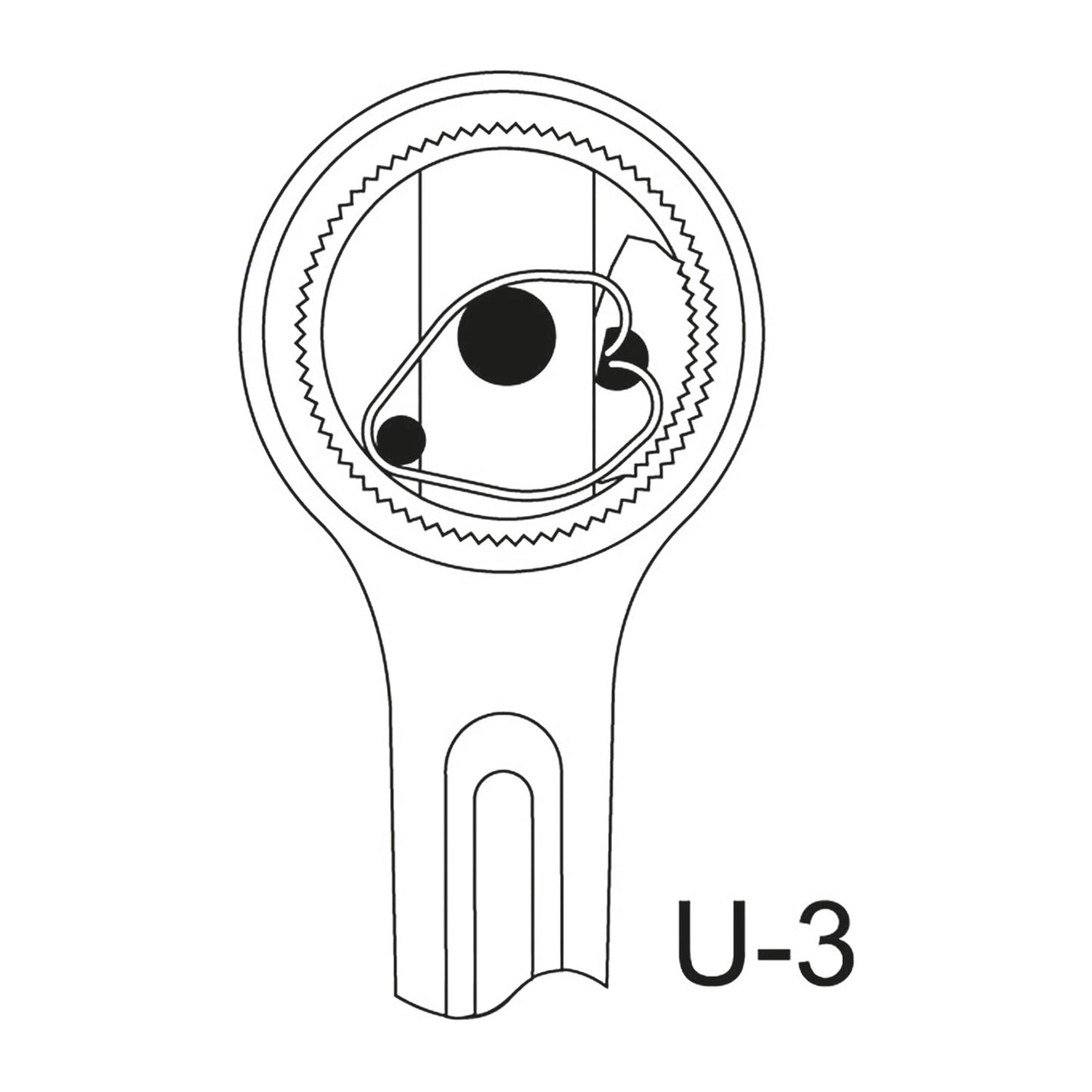 GEDORE 3293 U-3 - Carraca de 3/4", U-3 (6278790)