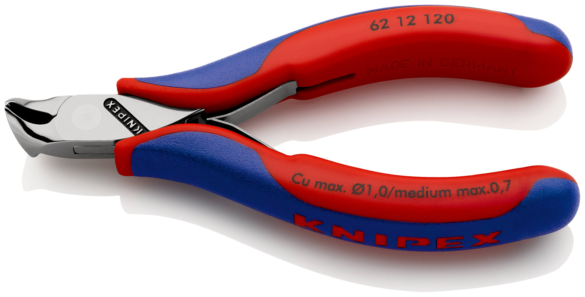 Knipex 62 12 120 - Alicate de corte oblicuo para electrónica