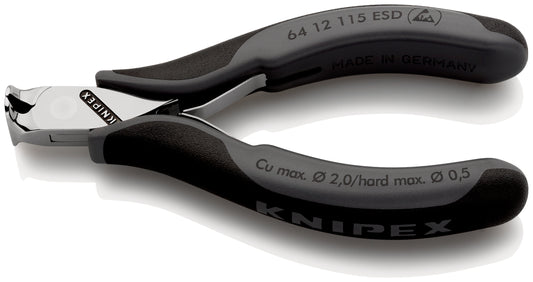 Knipex 64 12 115 ESD - Alicates de corte frontal para electrónica ESD