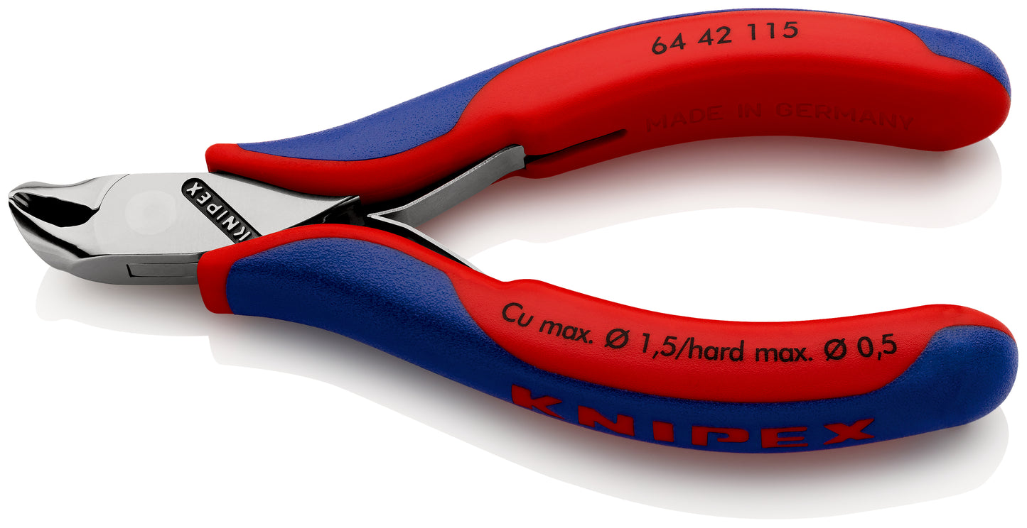 Knipex 64 42 115 SB - Alicate de corte frontal para electrónica