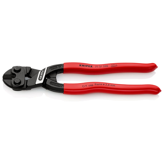 Knipex 71 31 200 - Cobolt® 200 mm articulated cutter with PVC handles and notch on the edges