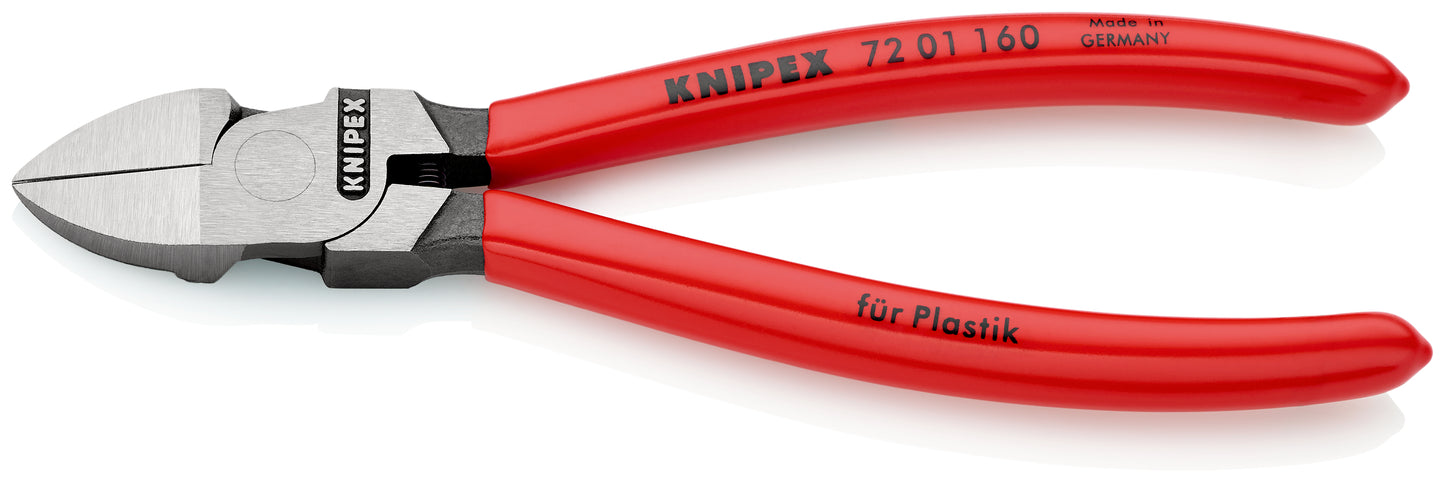 Knipex 72 01 160 SB - Alicate de corte diagonal para plásticos