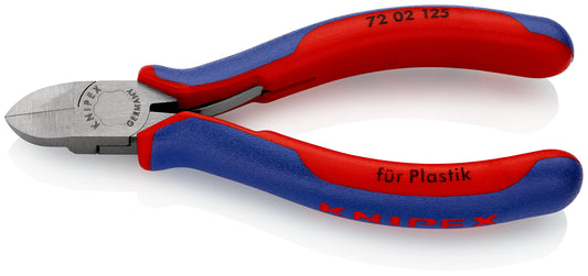 Knipex 72 02 125 - Alicate de corte diagonal para plásticos