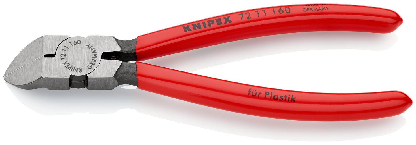 Knipex 72 11 160 SB - Alicate de corte diagonal para plásticos