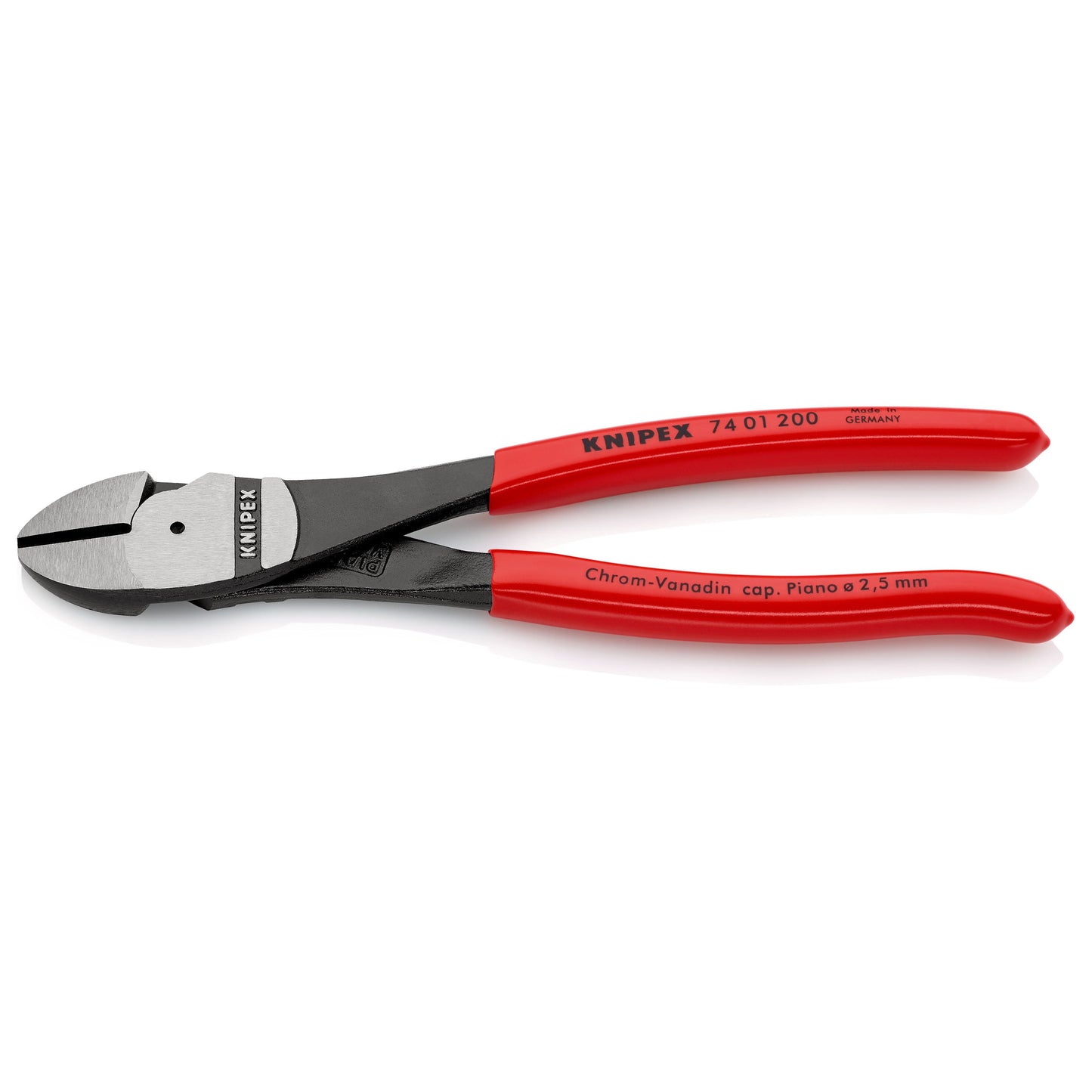 Knipex 74 01 200 - 200 mm force diagonal cutting pliers with PVC handles