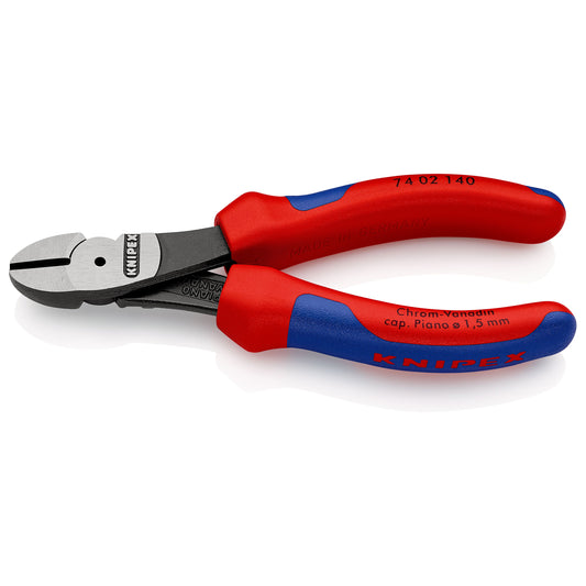 Knipex 74 02 140 - 140 mm force diagonal cutting pliers with two-component handles