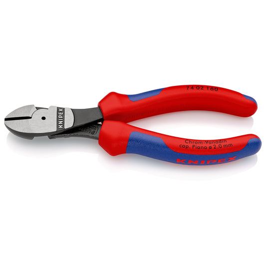 Knipex 74 02 160 - 160 mm force diagonal cutting pliers with two-component handles
