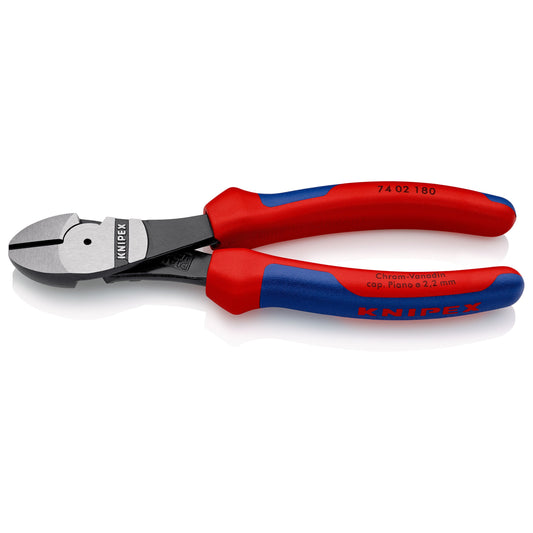 Knipex 74 02 180 - 180 mm force diagonal cutting pliers with two-component handles