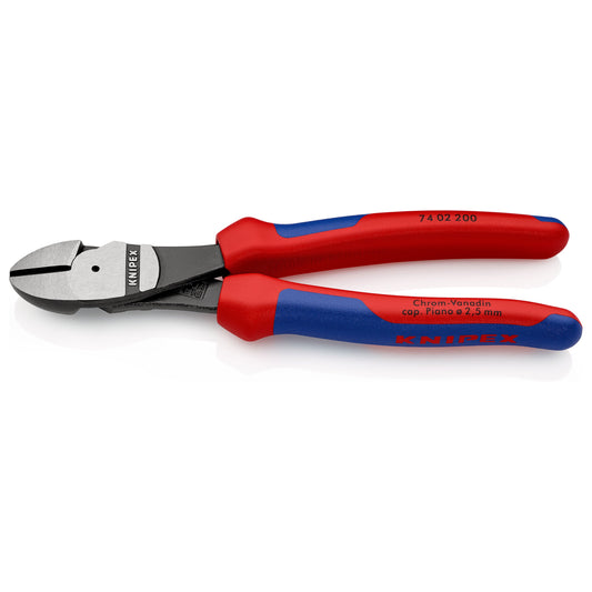 Knipex 74 02 200 - 200 mm force diagonal cutting pliers with two-component handles