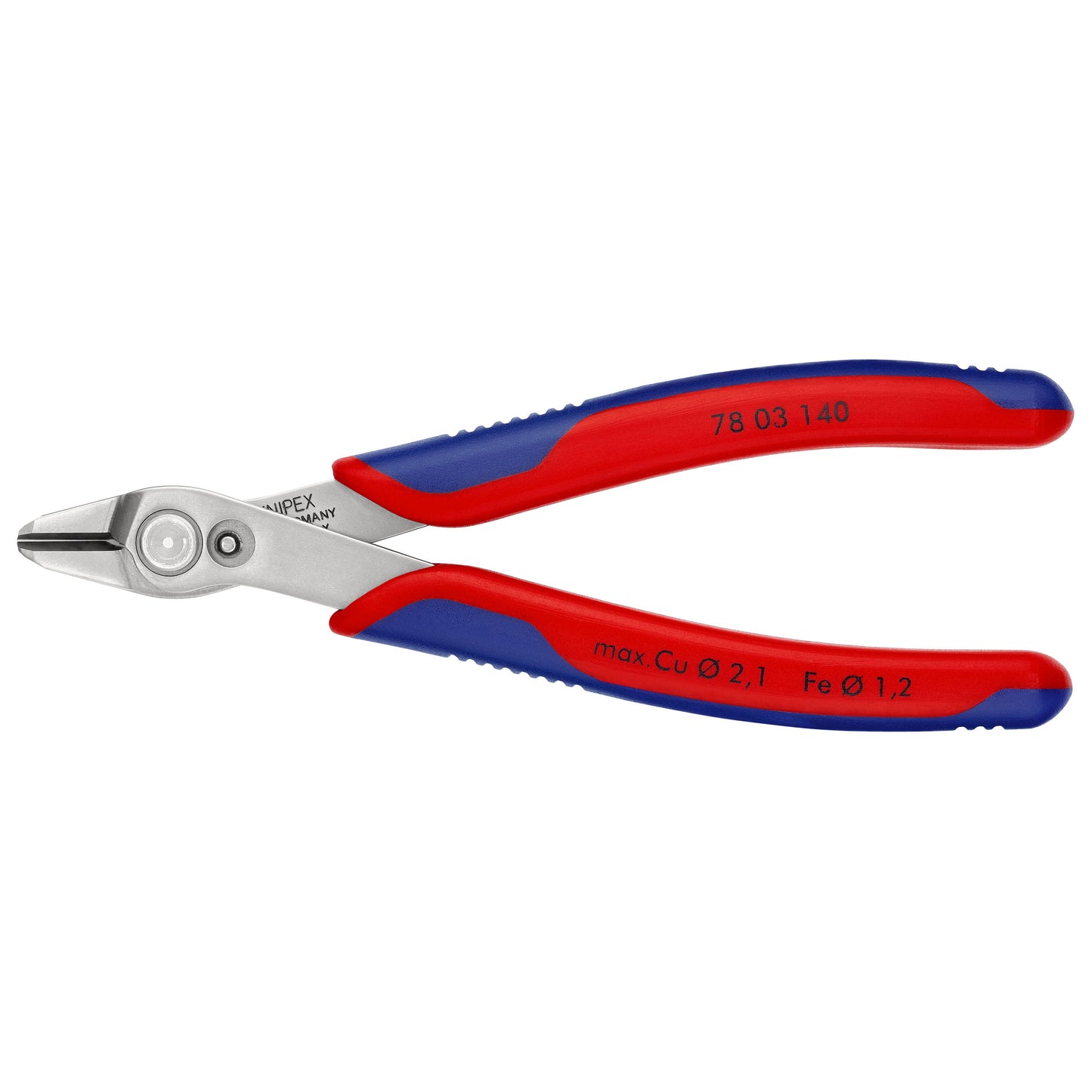 Knipex 78 03 140 - Stainless steel pliers. cutting tool for electronics Knipex SuperKnips XL 140 mm. with two-component handles. Bevelless edges.