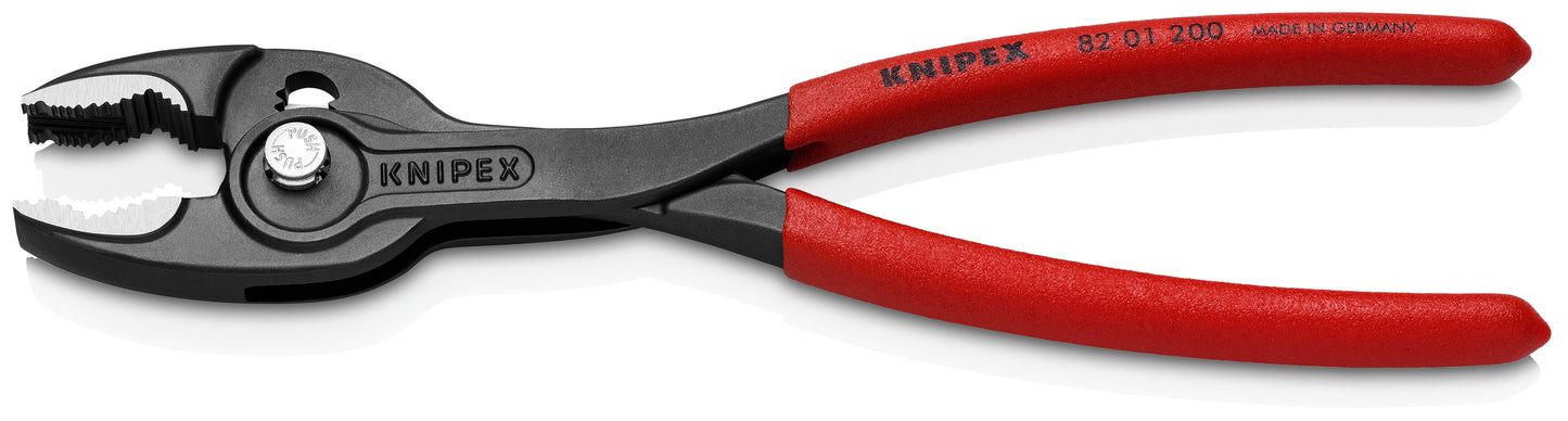 Knipex 82 01 200 - Knipex TwinGrip 200 mm adjustable front grip pliers. with PVC handles