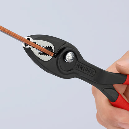 Knipex 82 01 200 - Knipex TwinGrip 200 mm adjustable front grip pliers. with PVC handles