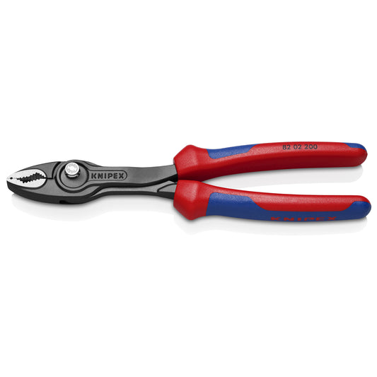 Knipex 82 02 200 - Alicate agarre frontal ajustable Knipex TwinGrip 200 mm. con mangos bicomponentes