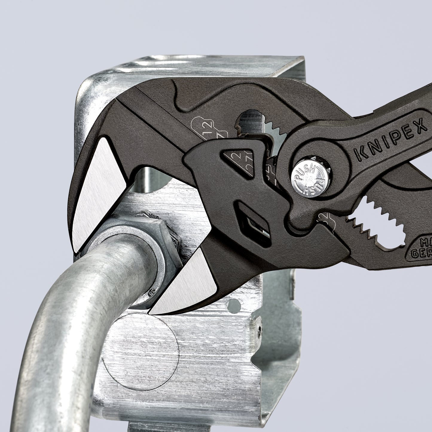 Knipex 86 01 250 - Tenaza llave Knipex 250 mm con mangos PVC y acabado negro atramentado