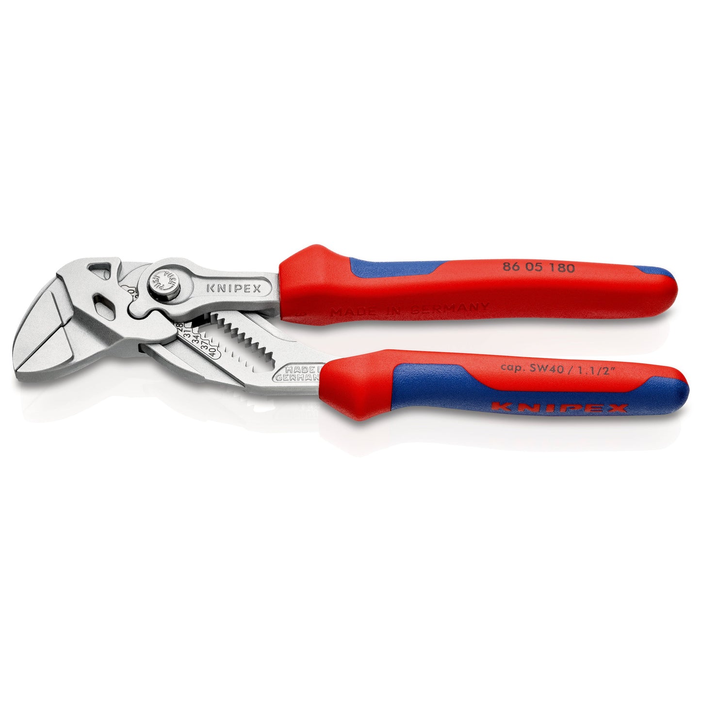 Knipex 86 05 180 - 180 mm wrench pliers with two-component handles