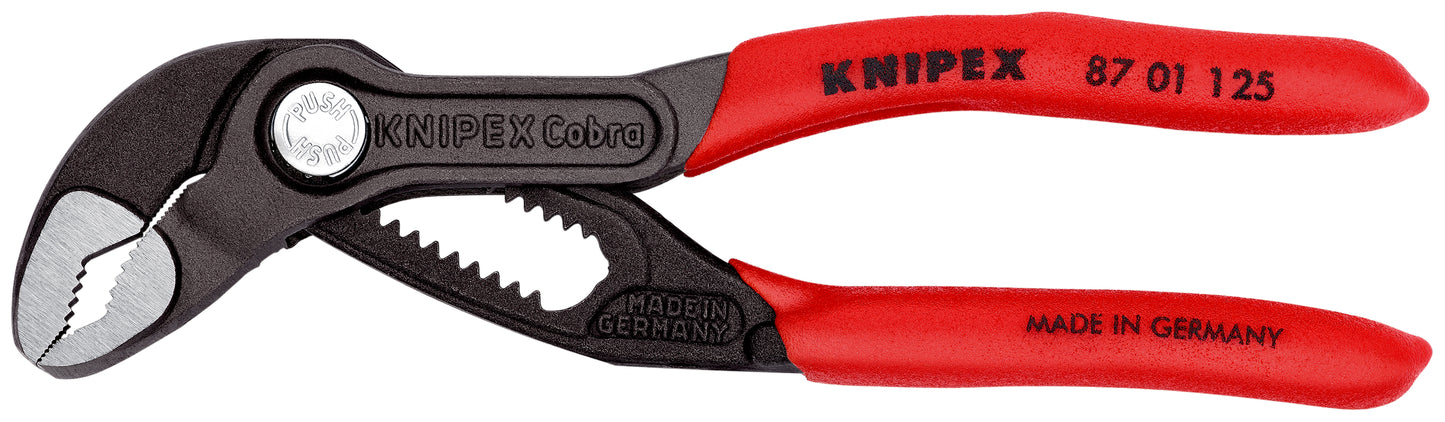 Knipex 87 01 125 SB - Knipex Cobra® 125 mm pliers. with PVC handles (in self-service packaging)