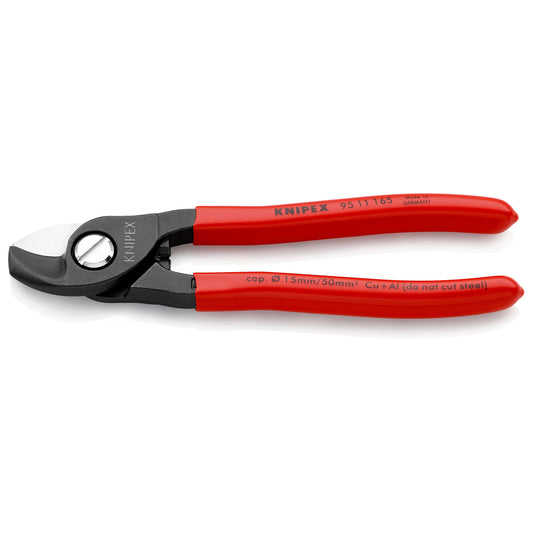 Knipex 95 11 165 - 165 mm cable cutter with PVC handles