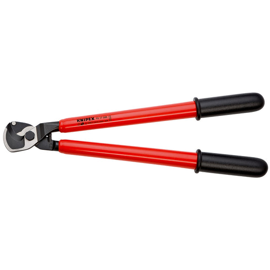 Knipex 95 17 500 - VDE insulated cable cutter 500 mm for 2-handed use with dip-insulated handles